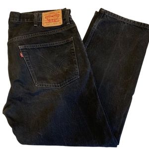 Men’s Levi’s 505 Regular Fit Black Jeans 38/30